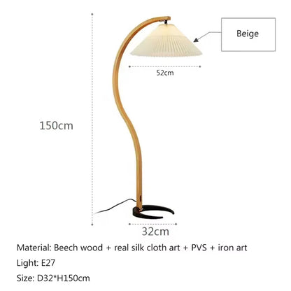 Lampadaire Arc en bois massif