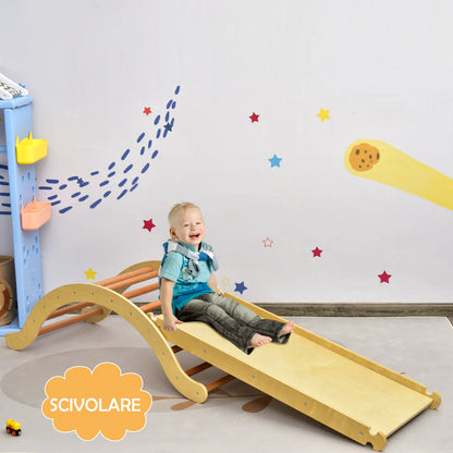 Aire de Jeux 3-en-1 en Bois