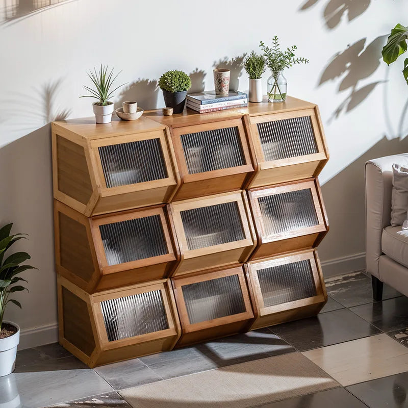 Armoire de rangement en bambou