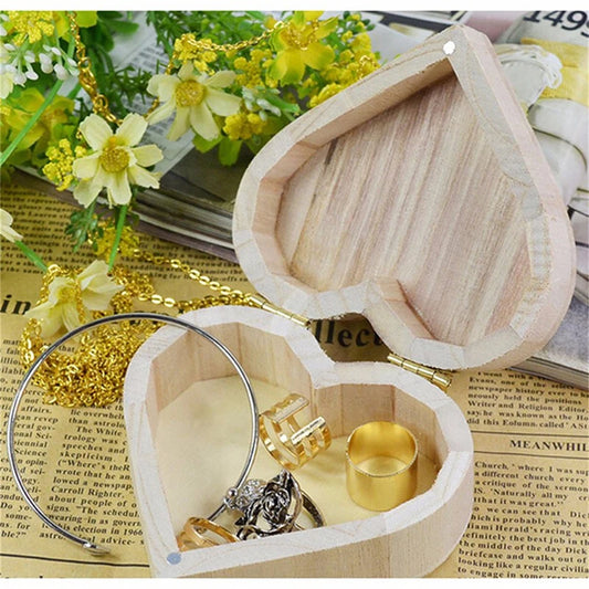 Boîte Cœur d'Amour en bois naturel