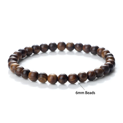 Bracelet en perles de palissandre noir