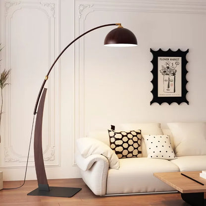 Lampadaire Arc en bois massif