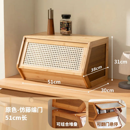 Armoire de rangement en bambou