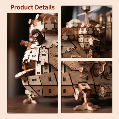 Puzzle 3D château médiéval en bois