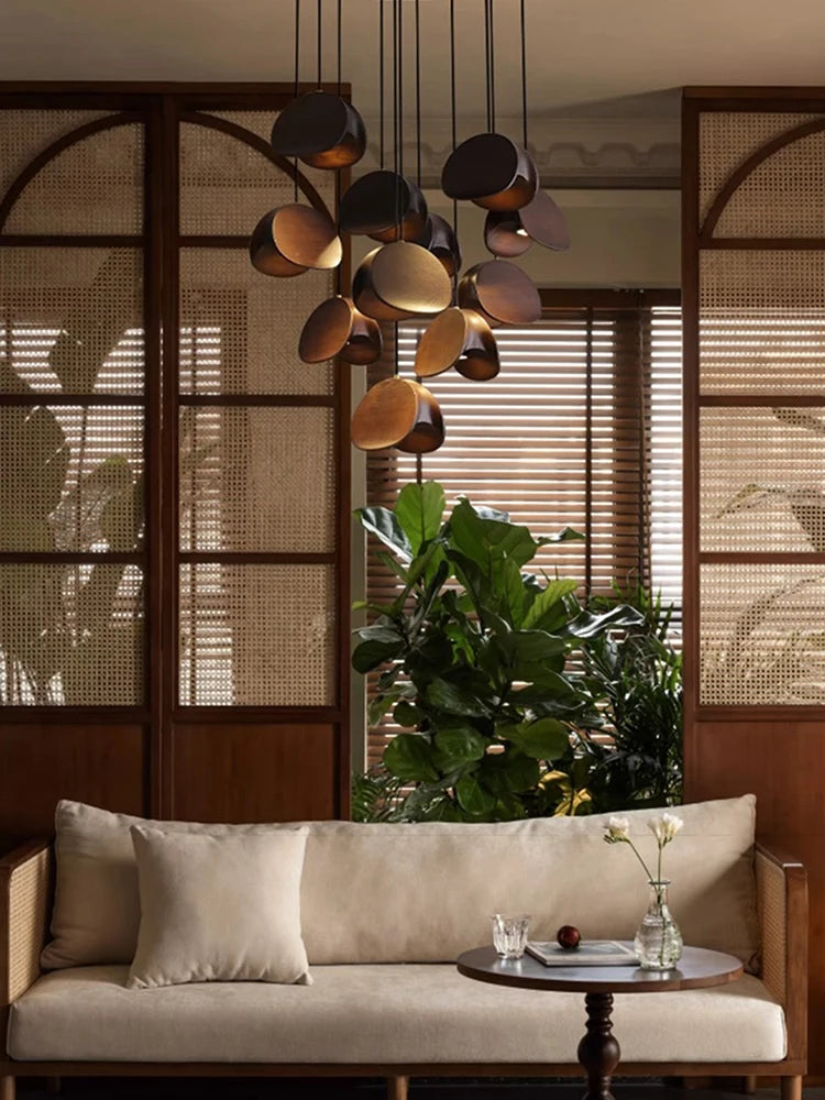 Lustre d'art en bois massif Spring Sprout
