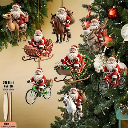 Ornements Père Noël Équitation