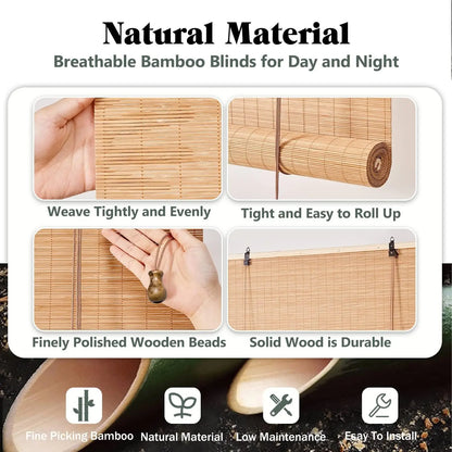 Store enrouleur en bambou naturel artisanal