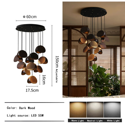 Lustre d'art en bois massif Spring Sprout