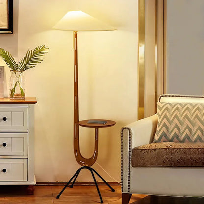 Lampadaire Arc en bois massif