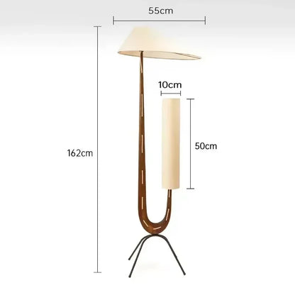 Lampadaire Arc en bois massif