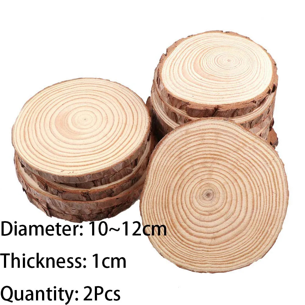 Tranches de bois de pin naturel