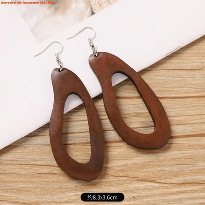Boucles d'oreilles en bois rétro Melad