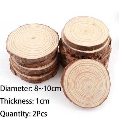 Tranches de bois de pin naturel