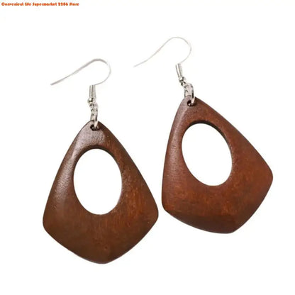 Boucles d'oreilles en bois rétro Melad