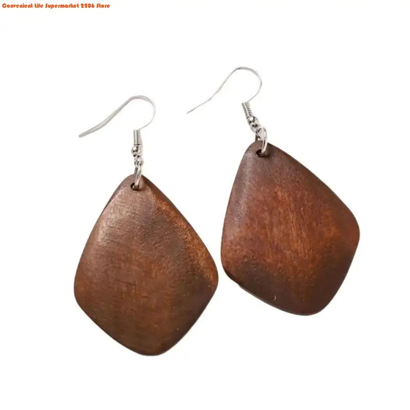 Boucles d'oreilles en bois rétro Melad