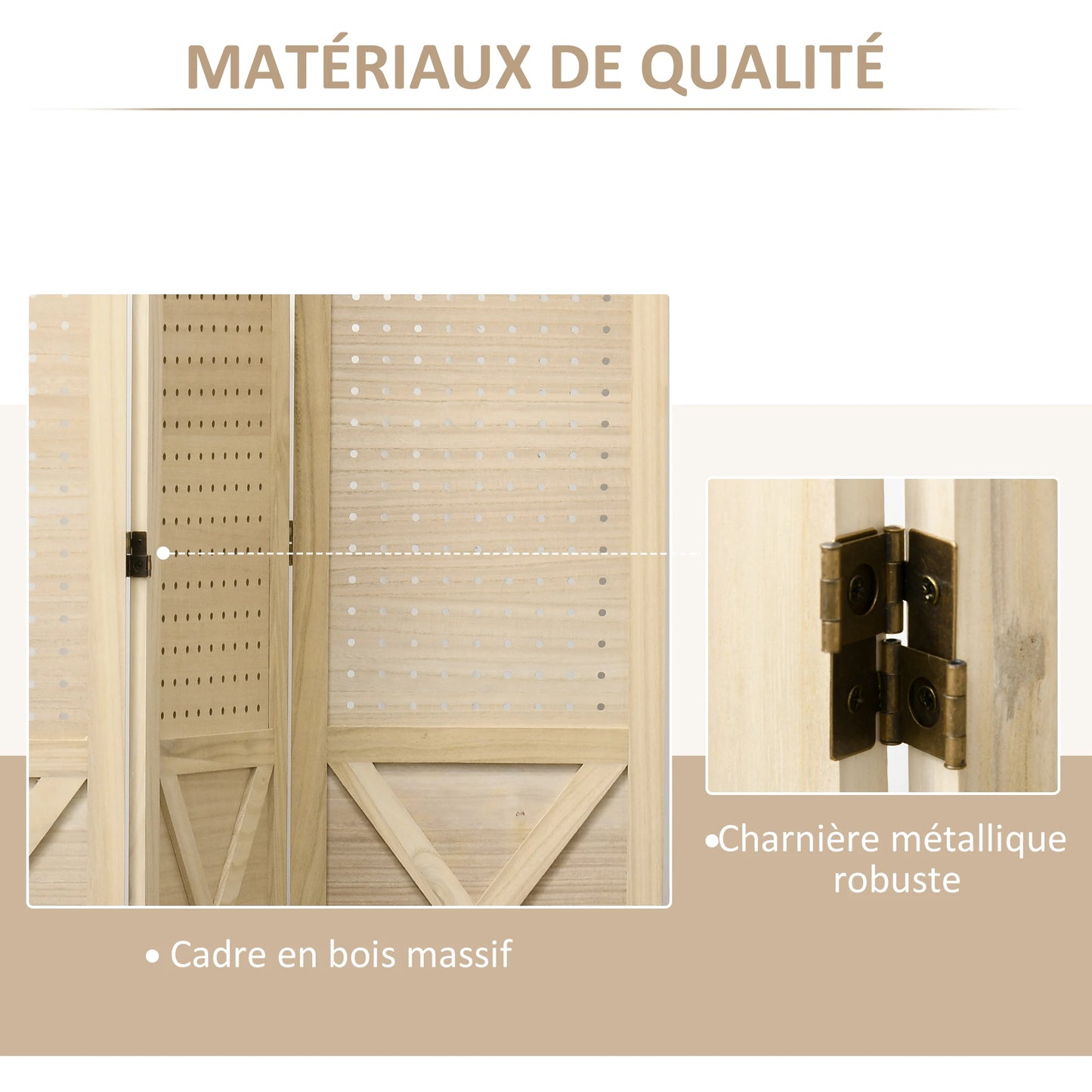 Paravent en Bois Rustique