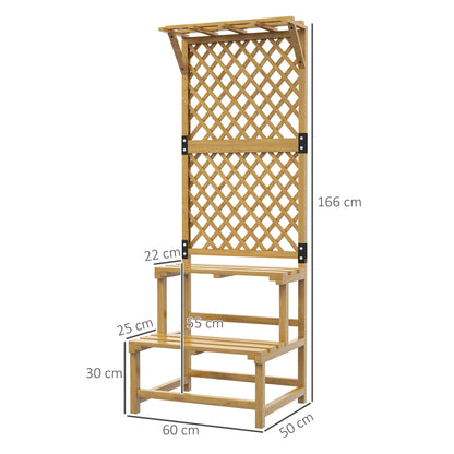 Support de Plantes en Bois avec Treillis