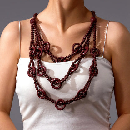 Collier multicouches en perles