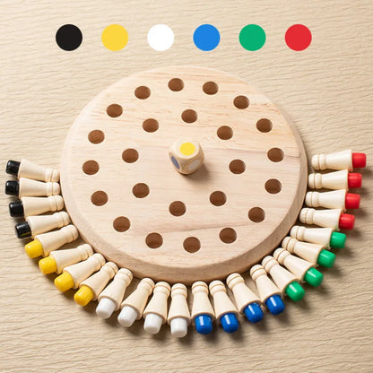Jeu de mémorisation chromatique en bois