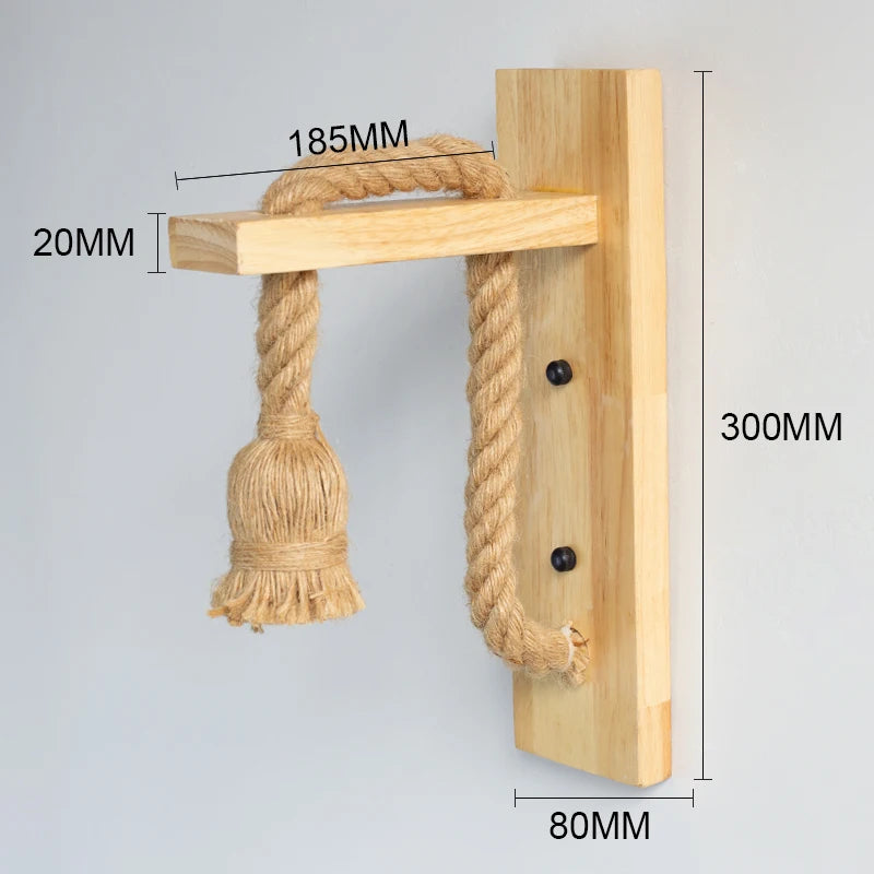 Applique Murale en Bois Rétro
