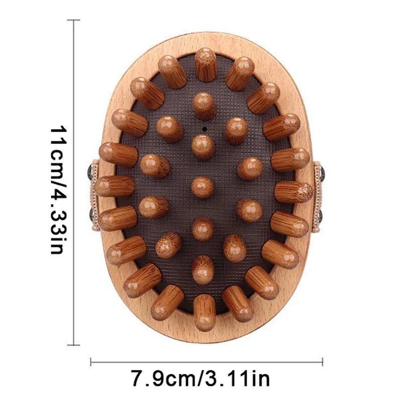 Brosse de massage en bois de hêtre