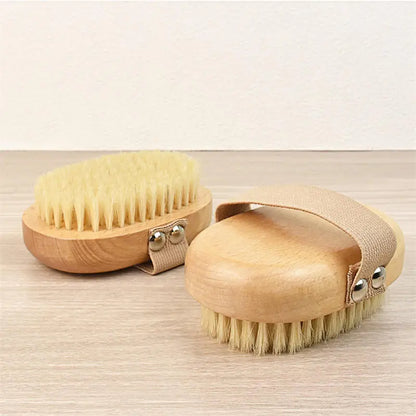 Brosse de massage corporelle en bois