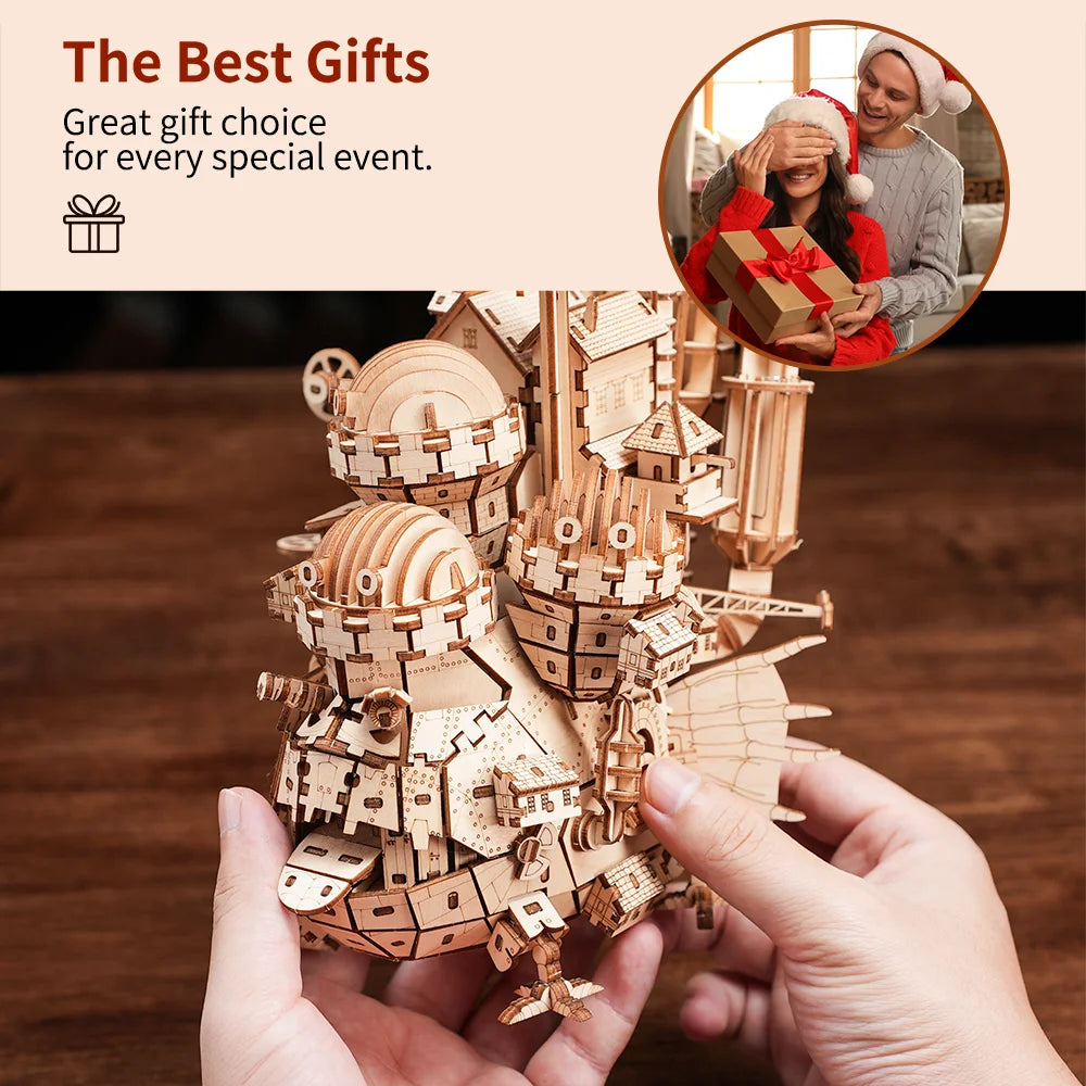 Puzzle 3D château médiéval en bois