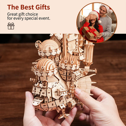 Puzzle 3D château médiéval en bois