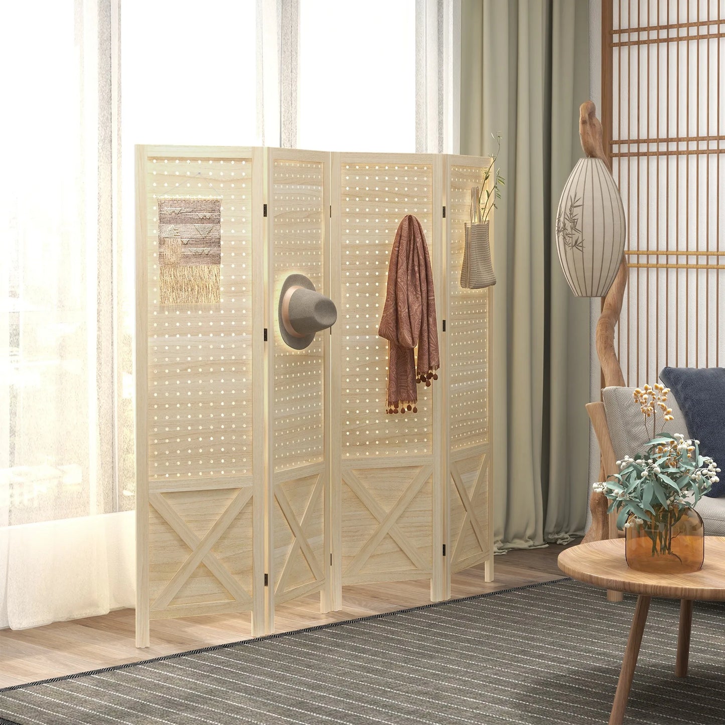 Paravent en Bois Rustique