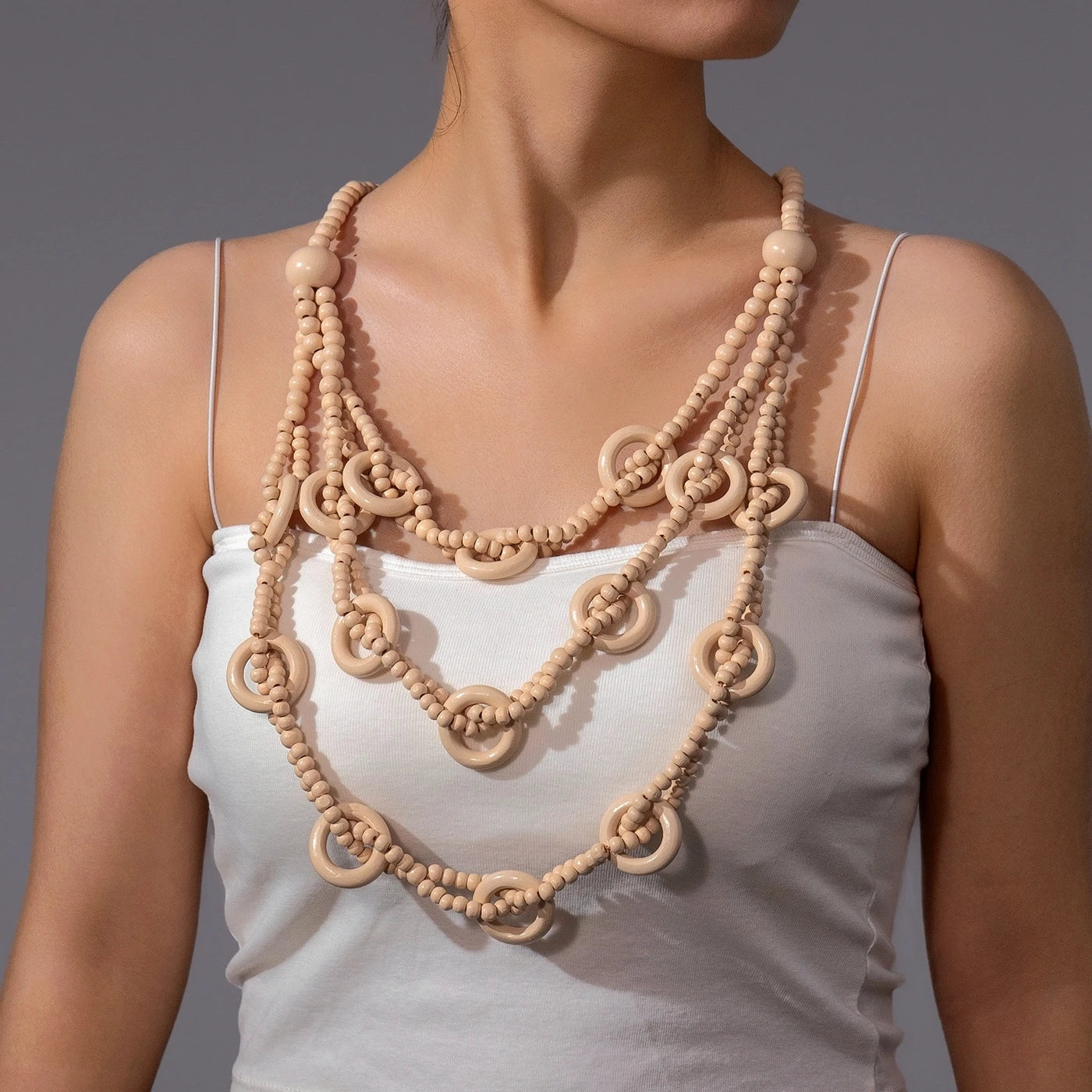 Collier multicouches en perles