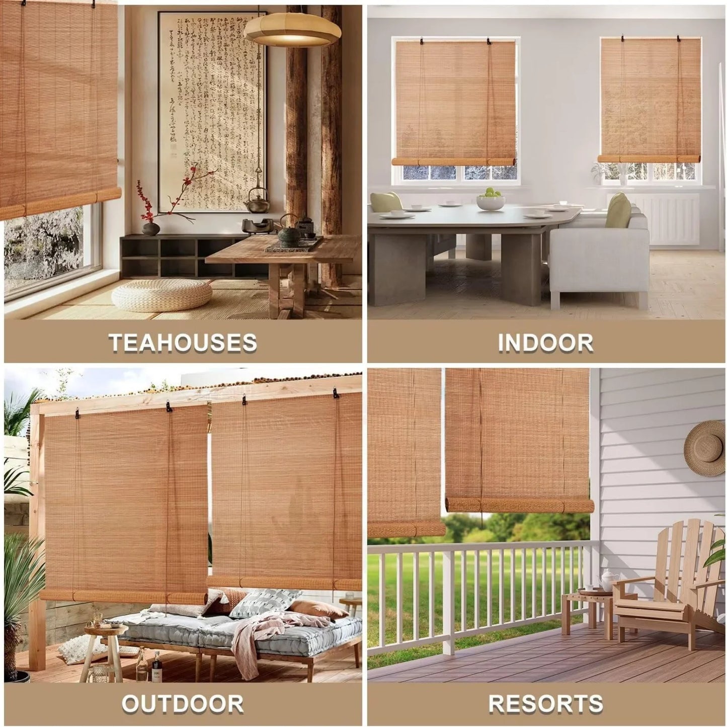 Store enrouleur en bambou sur mesure