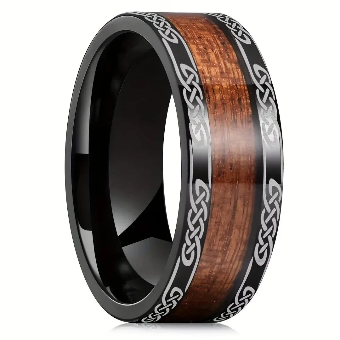 Alliance en bois de Koa et acier brossé