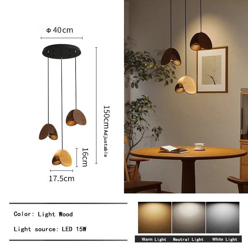 Lustre d'art en bois massif Spring Sprout
