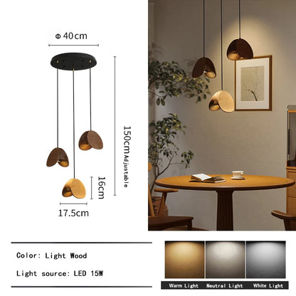 Lustre d'art en bois massif Spring Sprout