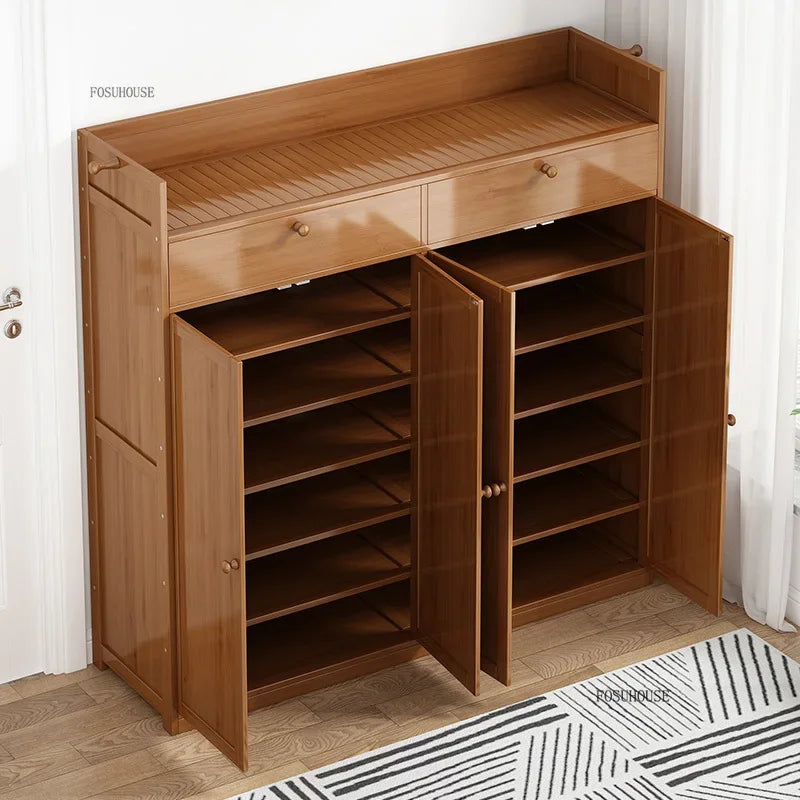 Armoire à chaussures en bambou japonais