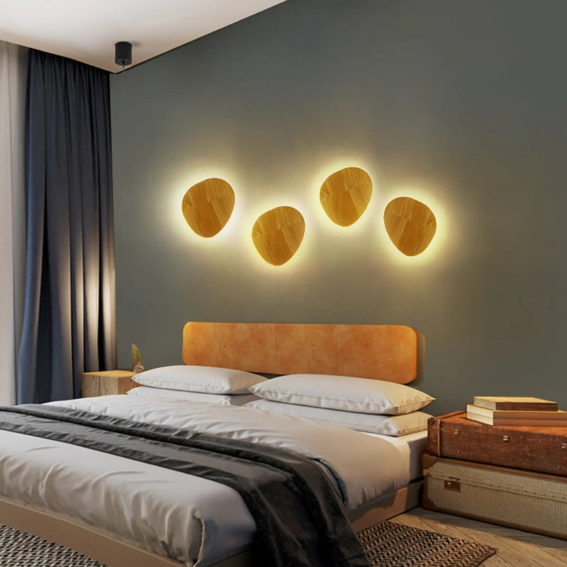Applique Murale Circulaire en Bois