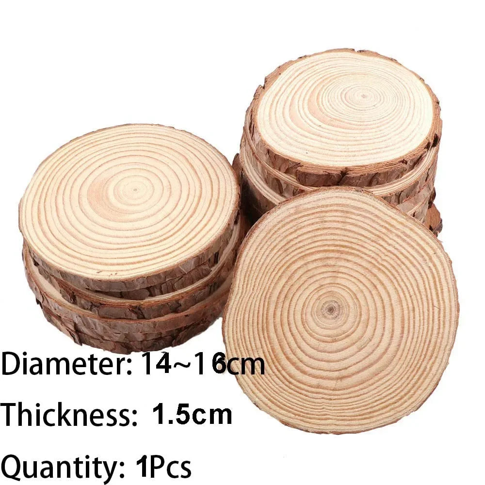 Tranches de bois de pin naturel