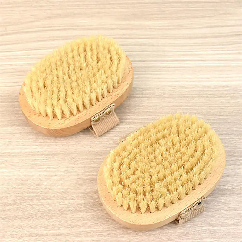 Brosse de massage corporelle en bois