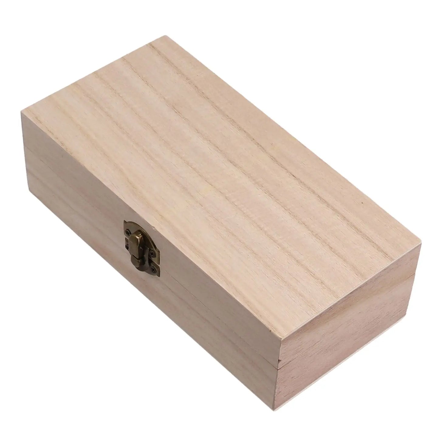 Boîte de rangement colorée en bois naturel