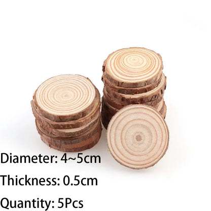 Tranches de bois de pin naturel