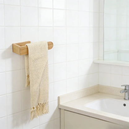 Porte-serviettes mural en bambou