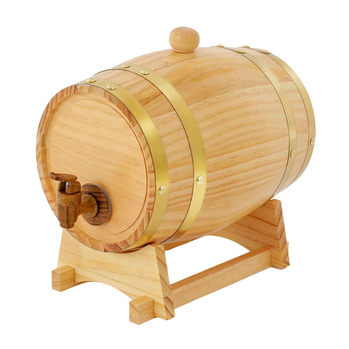 Baril de vin en bois de pin avec robinet