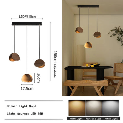 Lustre d'art en bois massif Spring Sprout