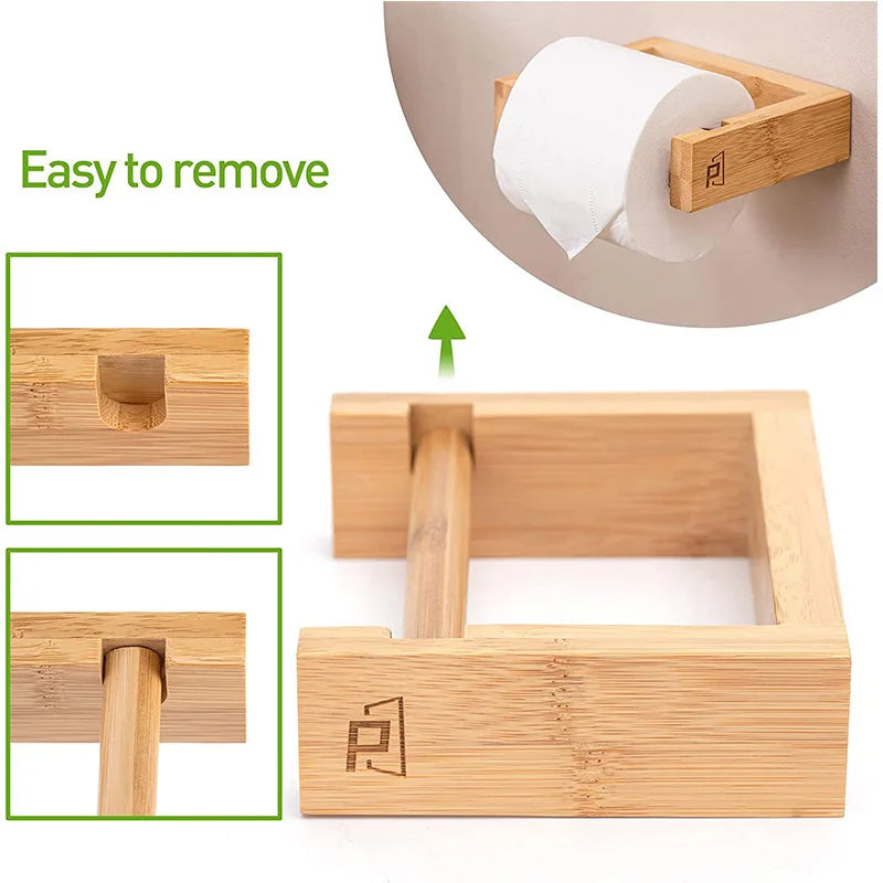 Porte-papier hygiénique en bambou