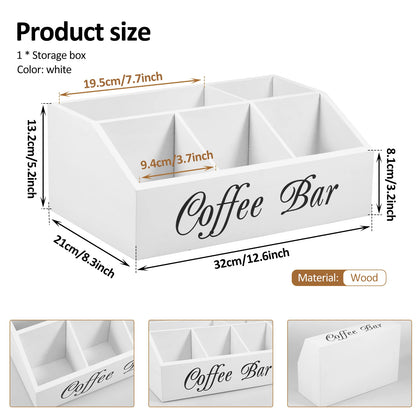 Organisateur de bar à café en bois vintage