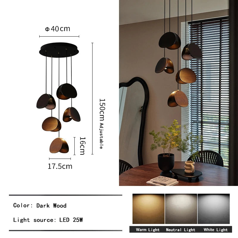 Lustre d'art en bois massif Spring Sprout