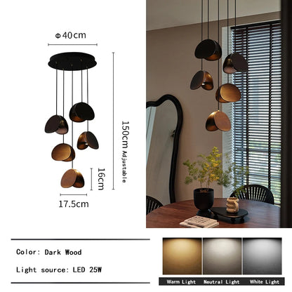Lustre d'art en bois massif Spring Sprout