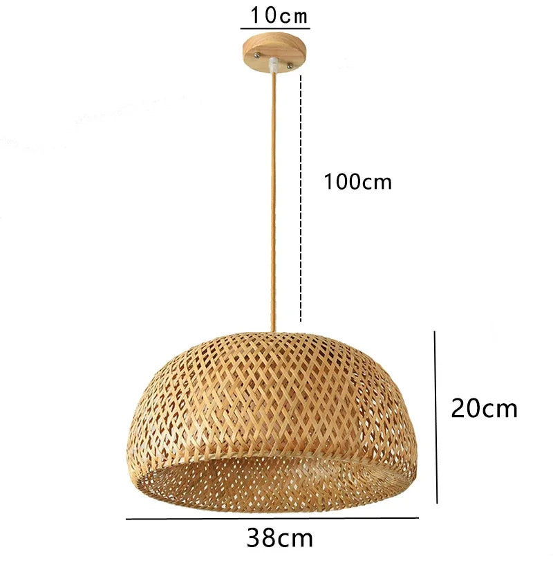 Lanterne en bambou tressé