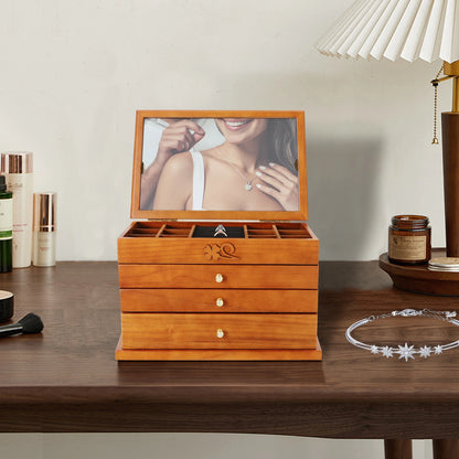 Boîte à Bijoux Multicouche en Bois