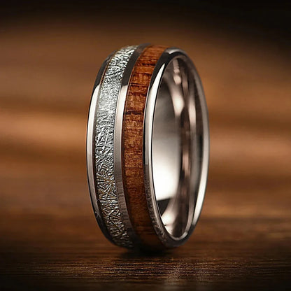 Alliance en bois de Koa et acier brossé